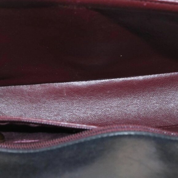 CHANEL Lamb Skin Double Flap Chain Shoulder Bag Black CC Auth - Picture 12 of 15